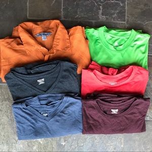 6 Men’s shirts Mossimo, Guide Series, and Adidas